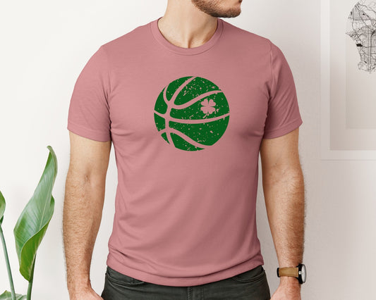 Basketball St Patricks Day Shirt Print Graphic T-Shirt