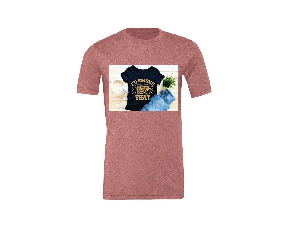 brand:Generic|color:Heather Mauve|Id Smoke That 26 Graphic T-Shirt