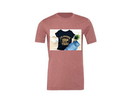 brand:Generic|color:Heather Mauve|Id Smoke That 26 Graphic T-Shirt