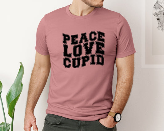 Peace Love Cupid 7 Graphic T-Shirt