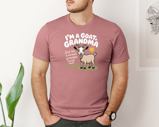 Funny Goat Grandma T Shirt Design Graphic T-Shirt