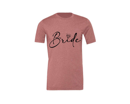 brand:Generic|color:Heather Mauve|Bride Wedding Bridal Party 2 Graphic T-Shirt