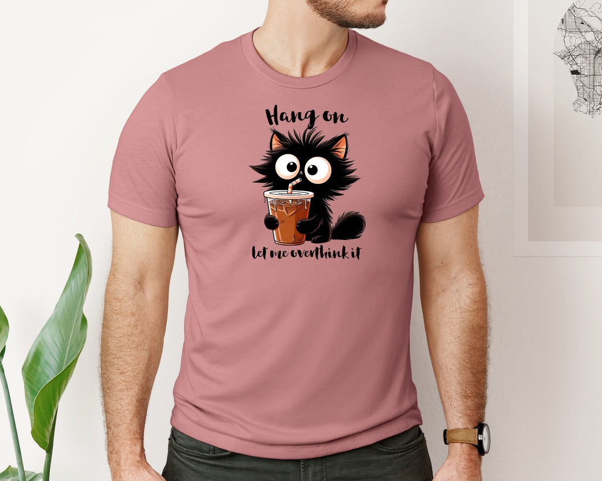 brand:Bella Canvas|color:Heather Mauve|Funny And Sarcastic Cat Sublimatio Graphic T-Shirt