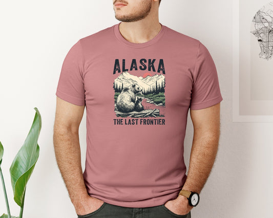 Alaska The Last Frontier Grizzly Bear Graphic T-Shirt