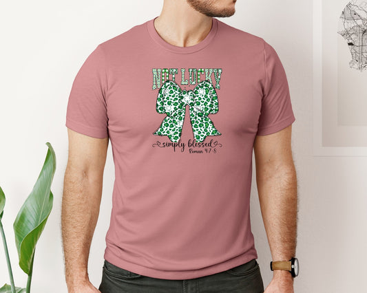 Not Lucky Simply Blessed Roman 47 8 4 Graphic T-Shirt