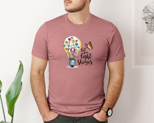 Autism Awareness Let Your Light Shine Graphic T-Shirt