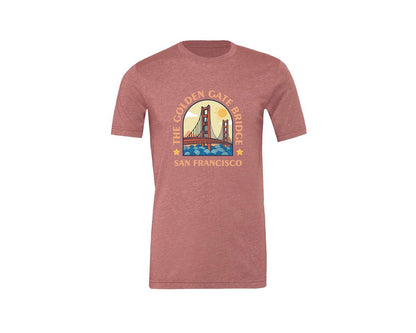 brand:Generic|color:Heather Mauve|The Golden Gate Bridge Graphic T-Shirt