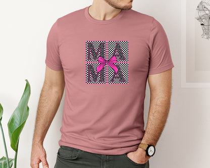 brand:Bella Canvas|color:Heather Mauve|Pink Mama Coquette 5 Graphic T-Shirt
