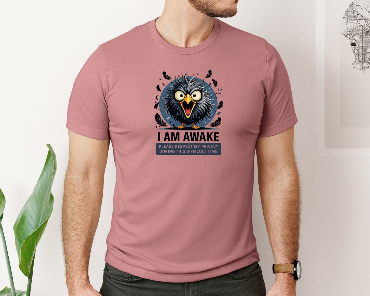 brand:Bella Canvas|color:Heather Mauve|Please Respect My Privacy Graphic T-Shirt
