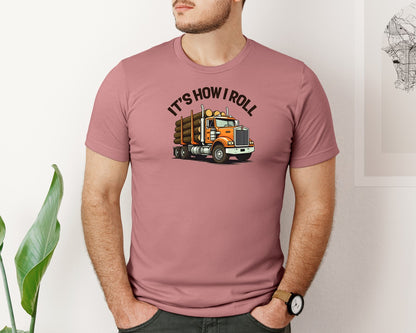 brand:Bella Canvas|color:Heather Mauve|Its How I Roll Nurse T Shirt Design Graphic T-Shirt