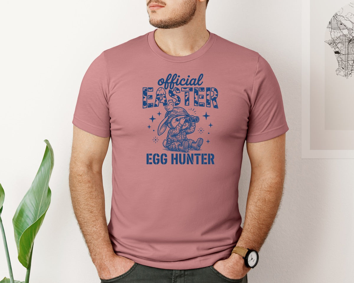 brand:Bella Canvas|color:Heather Mauve|Retro Bunny Happy Easter Day Graphic T-Shirt