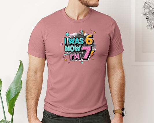 Kids Birthday I Am 7 Years Old Graphic T-Shirt