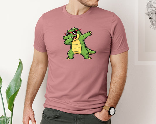 Cool Dabbing Alligator Graphic T-Shirt