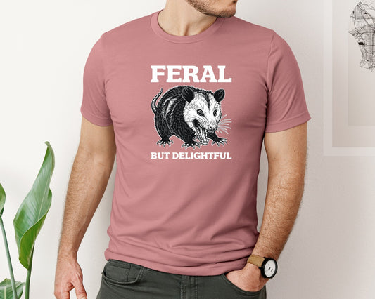 Feral Delightful Funny Opossum T Shirt Graphic T-Shirt