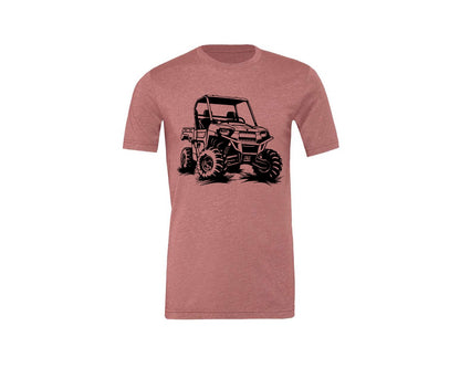 brand:Generic|color:Heather Mauve|Atv Atv Riding Graphic T-Shirt