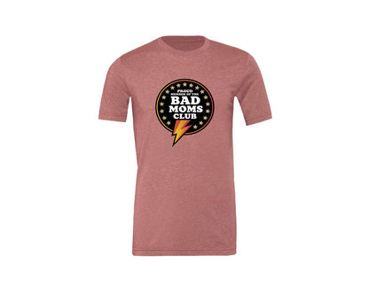 brand:Generic|color:Heather Mauve|Proud Member Of The Bad Moms Club Funny Graphic T-Shirt