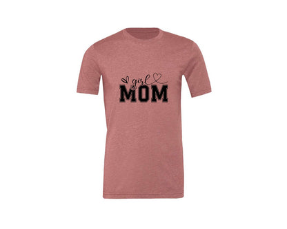 brand:Generic|color:Heather Mauve|Girl Mom Mothers Day Mama Graphic T-Shirt