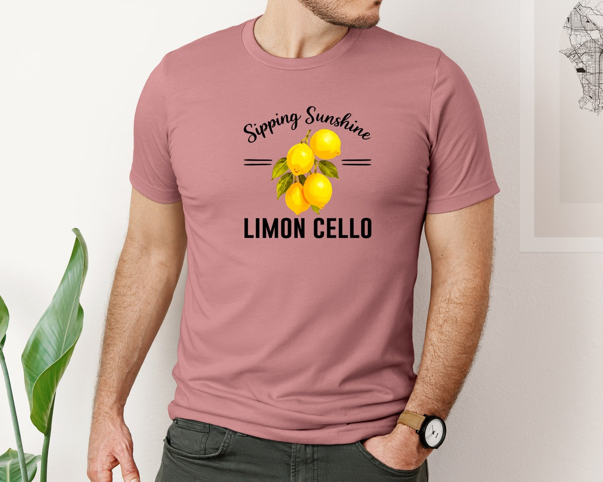 brand:Bella Canvas|color:Heather Mauve|Summer Lemon Drink T Shirt Design Graphic T-Shirt