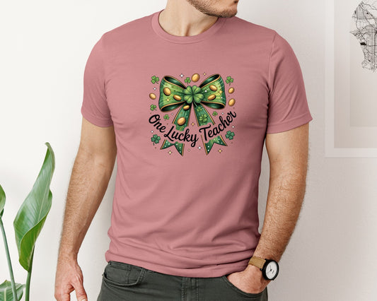 One Lucky Teacher St Patricks Day 13 Graphic T-Shirt
