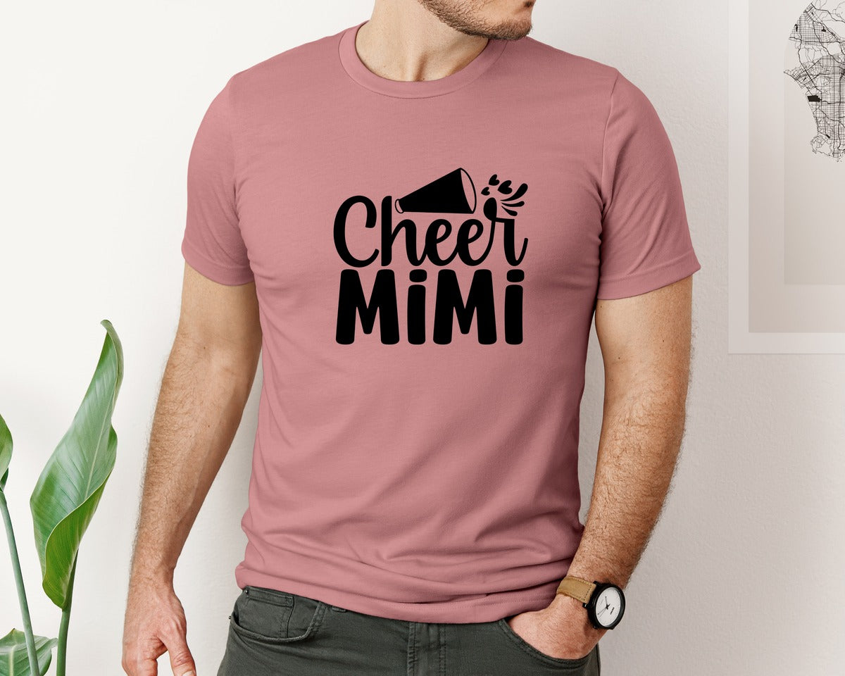 brand:Bella Canvas|color:Heather Mauve|Cheer Mimi Graphic T-Shirt