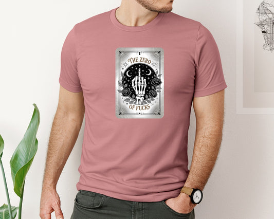 Tarot Skeleton Silver Gothic Card Graphic T-Shirt