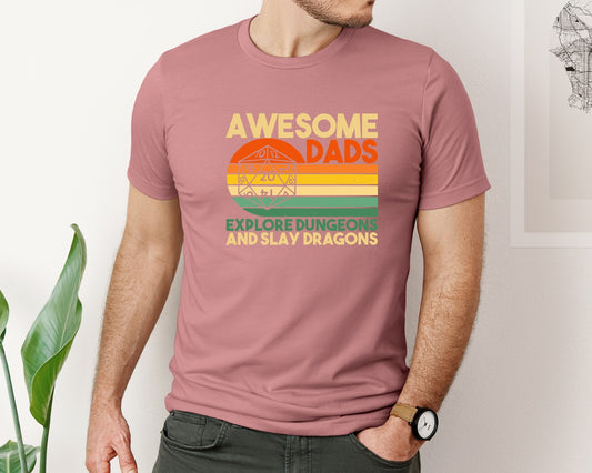 Awesome Dads Explore Dungeons Graphic T-Shirt