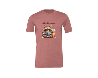brand:Generic|color:Heather Mauve|Booktrovert Easter Raccoon Book Coffee 3 Graphic T-Shirt