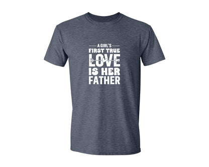 brand:Generic|color:Heather Navy|First True Love Girls Dad Graphic T-Shirt