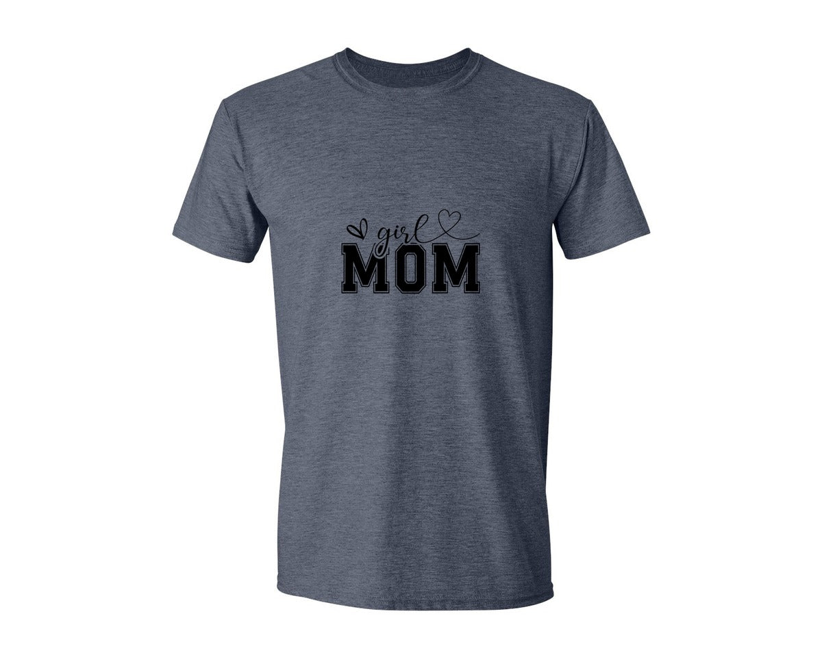 brand:Generic|color:Heather Navy|Girl Mom Mothers Day Mama Graphic T-Shirt