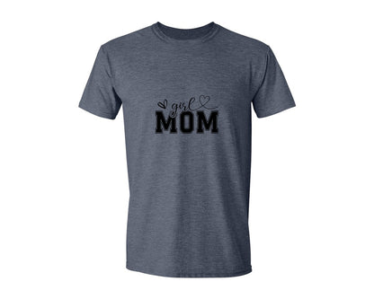 brand:Generic|color:Heather Navy|Girl Mom Mothers Day Mama Graphic T-Shirt