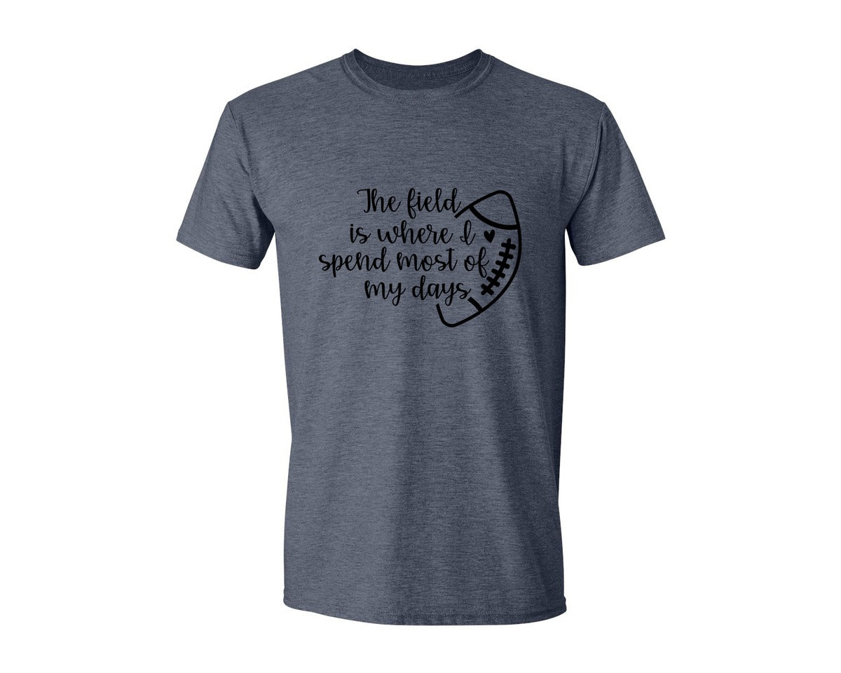 brand:Generic|color:Heather Navy|Football Mom 103 Graphic T-Shirt