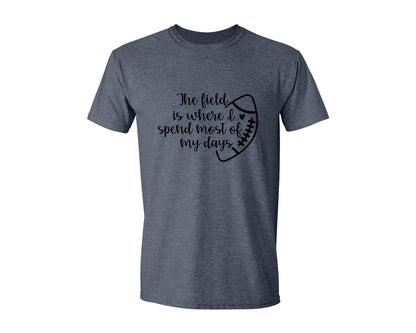 brand:Generic|color:Heather Navy|Football Mom 103 Graphic T-Shirt
