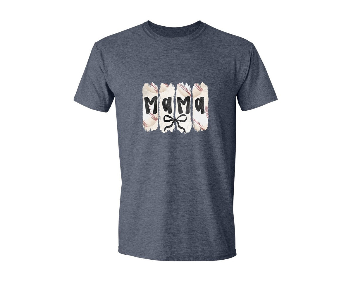 brand:Generic|color:Heather Navy|Coquette Baseball Mama 2 Graphic T-Shirt