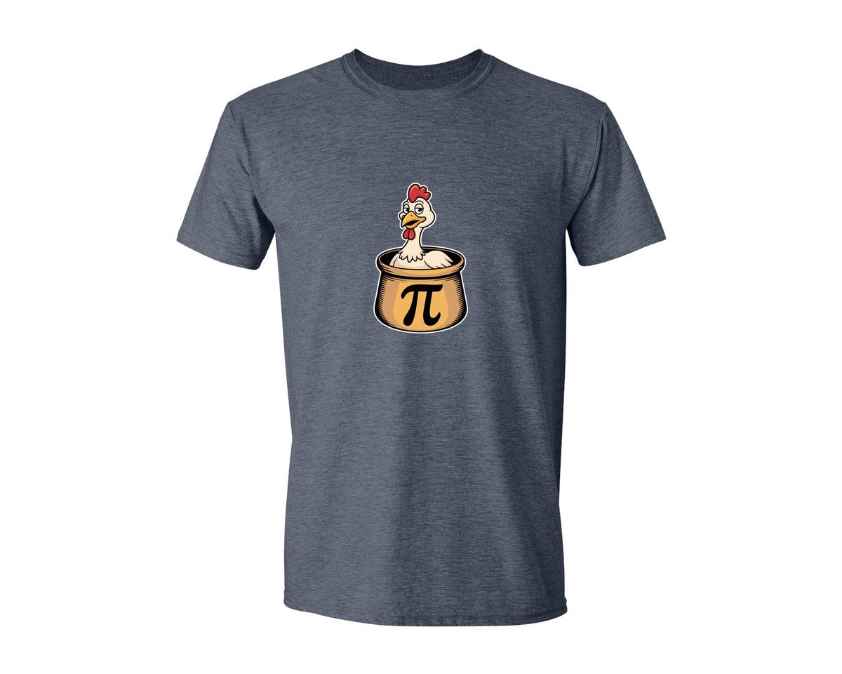 brand:Generic|color:Heather Navy|Funny Chicken Pi Day T Shirt Design Graphic T-Shirt