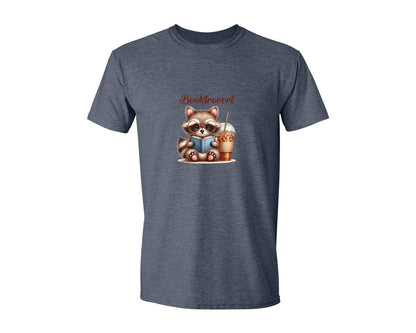 brand:Generic|color:Heather Navy|Booktrovert Easter Raccoon Book Coffee 3 Graphic T-Shirt