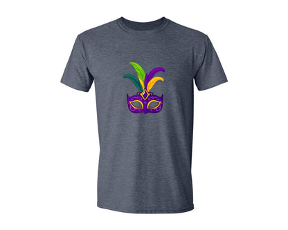 brand:Generic|color:Heather Navy|Mardi Gras Mask T Shirt Design 4 Graphic T-Shirt