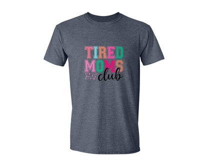 brand:Generic|color:Heather Navy|Tired Moms Club Sarcastic Mama 2 Graphic T-Shirt