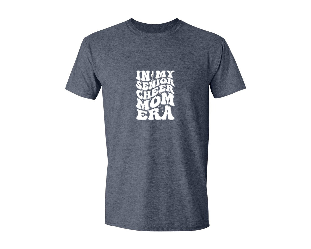 brand:Generic|color:Heather Navy|In My Senior Cheer Mom Era 2 Graphic T-Shirt