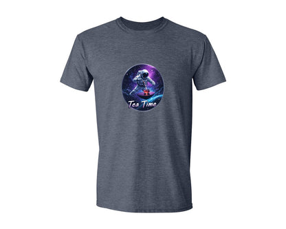 brand:Generic|color:Heather Navy|Astronaut Tea Time In Space T Shirt Graphic T-Shirt