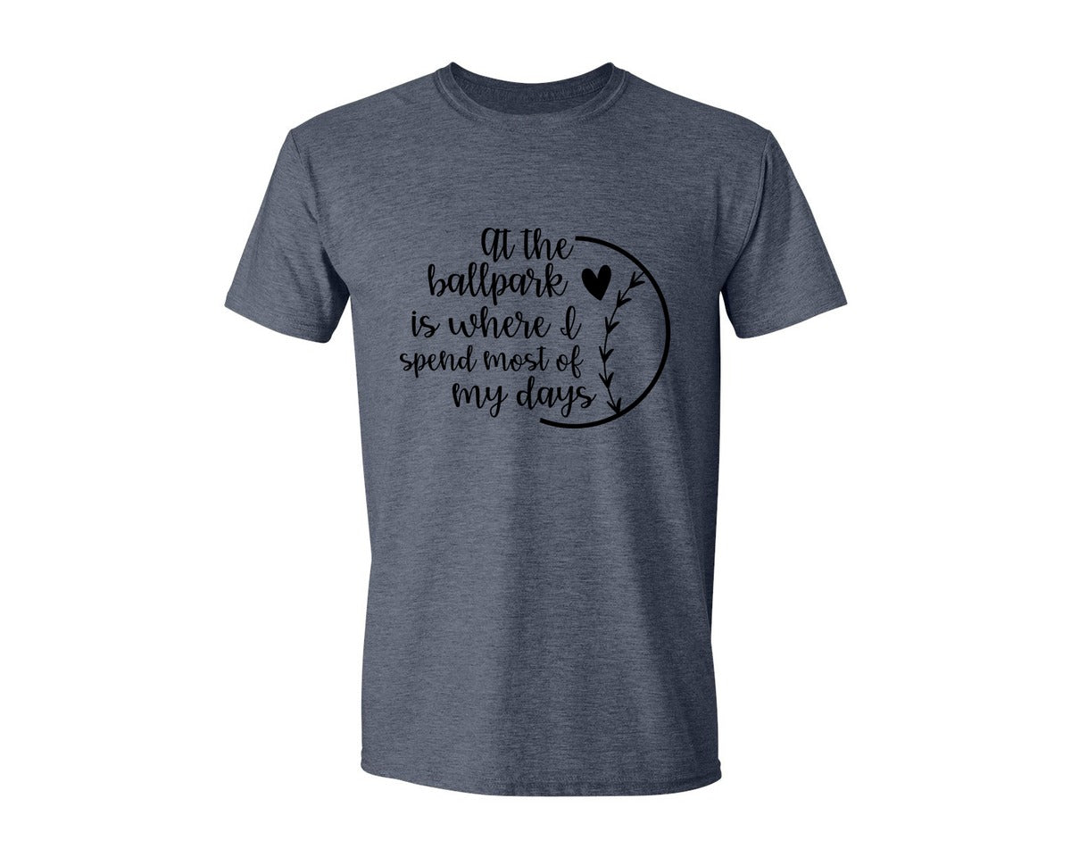 brand:Generic|color:Heather Navy|Baseball Mom Softball Mom 2 Graphic T-Shirt