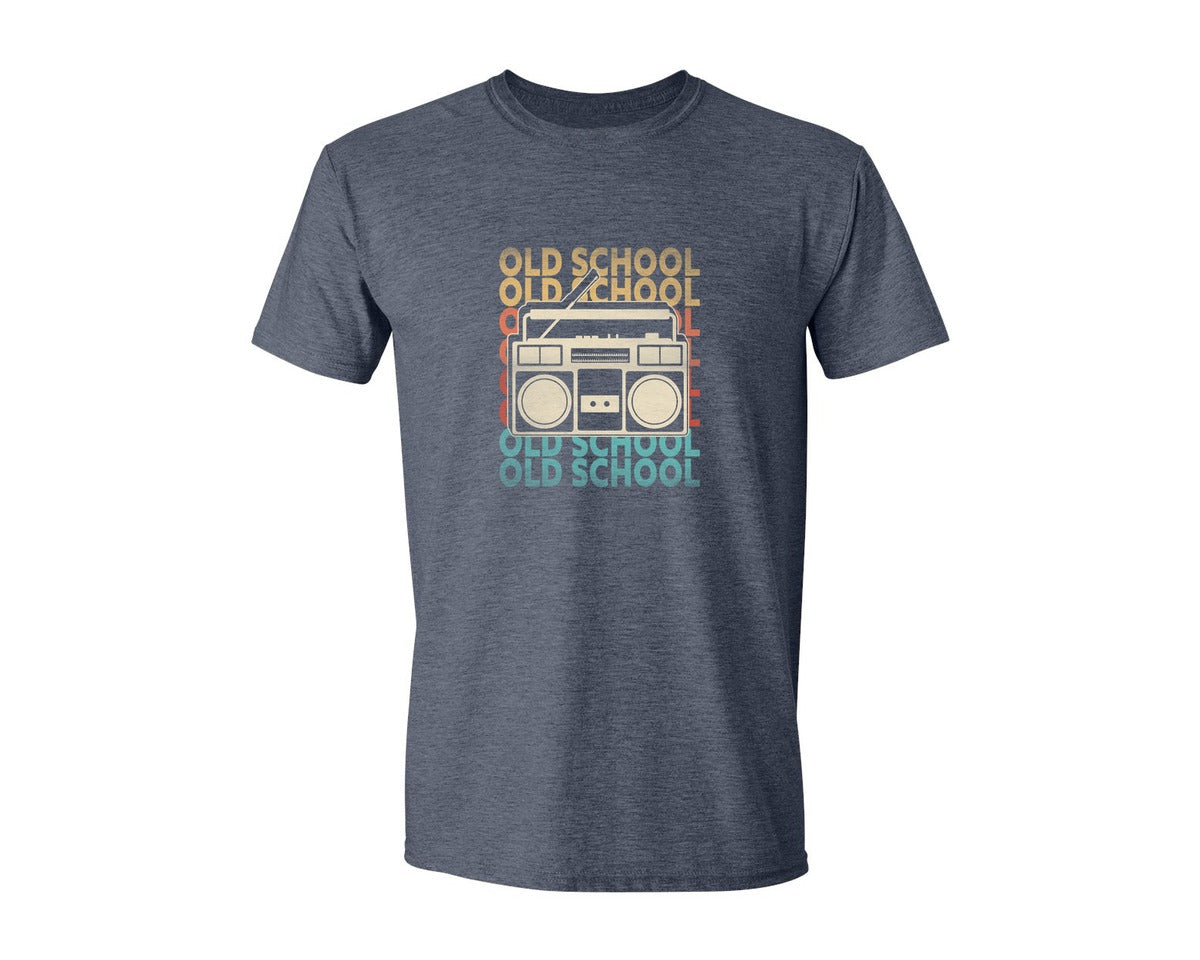 brand:Generic|color:Heather Navy|Retro 80S 90S Old School T Shirt Design Graphic T-Shirt