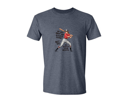 brand:Generic|color:Heather Navy|Baseball Mom Funny Softball 3 Graphic T-Shirt