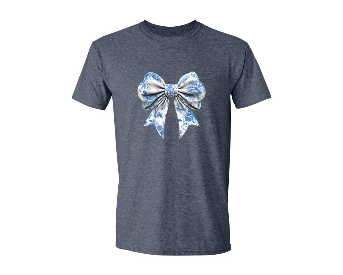 brand:Generic|color:Heather Navy|Bow Bow T Shirt Design Graphic T-Shirt