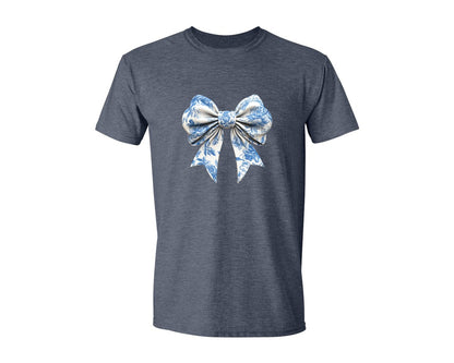 brand:Generic|color:Heather Navy|Bow Bow T Shirt Design Graphic T-Shirt