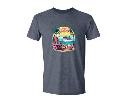 brand:Generic|color:Heather Navy|Cruise Lets Get Shipfaced Graphic T-Shirt