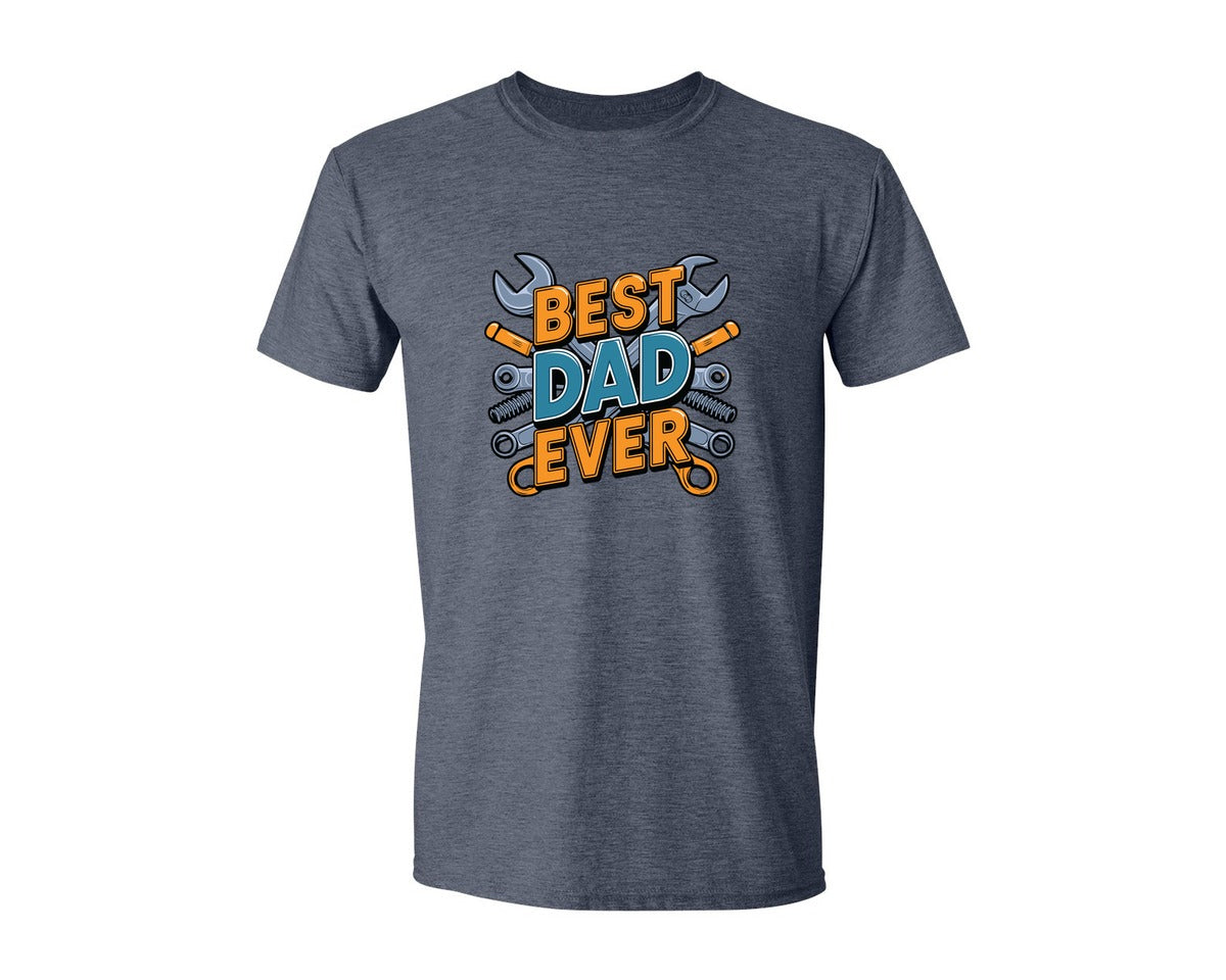 brand:Generic|color:Heather Navy|Mechanic Dad 3 Graphic T-Shirt