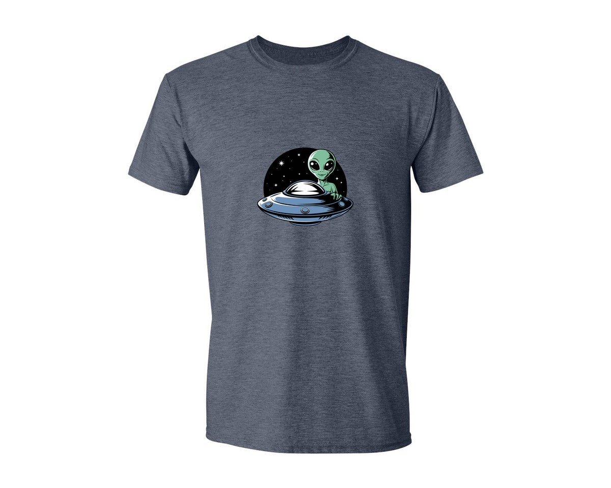 brand:Generic|color:Heather Navy|Retro Vintage Ufo Alien T Shirt Design 4 Graphic T-Shirt