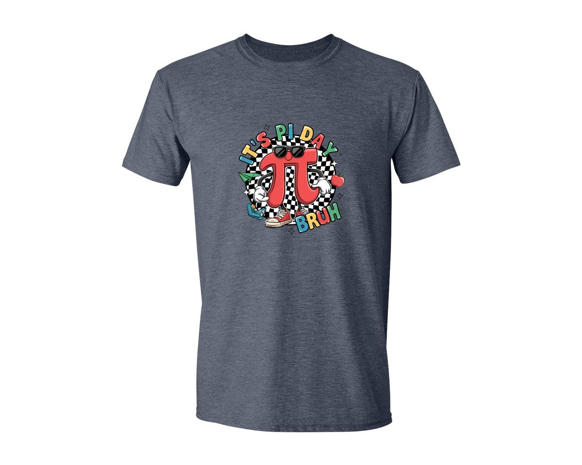 brand:Generic|color:Heather Navy|Its Pi Day Graphic T-Shirt