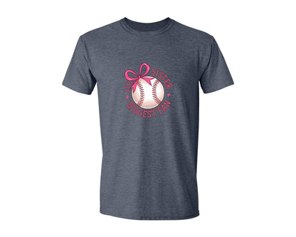 brand:Generic|color:Heather Navy|Baseball Sister Little Sister Graphic T-Shirt