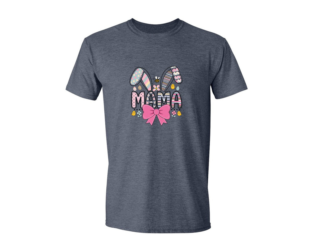 brand:Generic|color:Heather Navy|Easter Mama T Shirt Design Graphic T-Shirt
